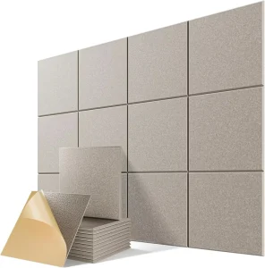 High Density Self Adhesive Soundproof Wall Panels Acoustic Sound Absorbing Panels for Bedroom Studio Sound Dampening