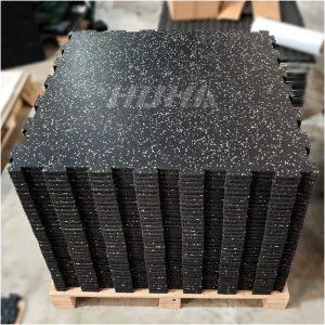 High-Density Shock-Absorbing Interlocking Rubber Floor Tiles for Gyms, Training Tracks, and Exercise Rooms