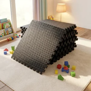 High-Density TPE Foam Interlocking Anti-Slip Shockproof Floor Tiles for Home Gym and Fitness