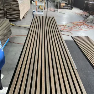 High-Density Tech Wood Veneer Acoustic Panels Engineered Wood for Recording Studio