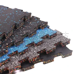 High Density Wear Resistance Puzzle Rubber Floor Mat Indoor Interlock Rubber Gym Mat Rubber Rolls Tiles