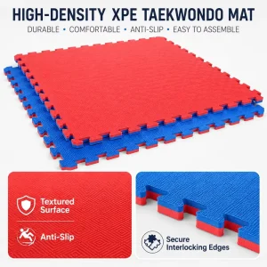 High-Density XPE Foam Martial Arts Training Mat with Non-Slip Waterproof Surface for Portable Gym Flooring