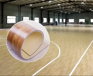 High Elastic Eco Friendly PVC Sports Vinyl Flooring Rolls for Indoor Volleyball Court Gym