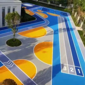 High-Elasticity Colored EPDM Rubber Granules Anti-Slip Sports Flooring for Table Tennis Courts Factory Direct