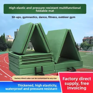 High Elasticity Folding Gymnastics Mat Waterproof Sit Up Exercise Pad for School Entrance Exam Training