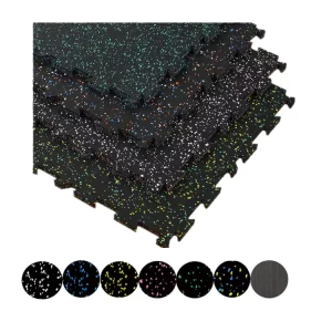 High-Elasticity Puzzle Weight-Lifting Rubber Tile Interlock Gym Mat Flooring