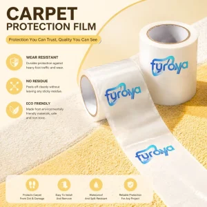 High Gloss PE Carpet Protection Film Rolls for Temporary Floor Preservation During Commercial Renovation and Interior Finishing