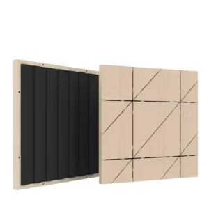 High NRC Grooved MDF Wooden Acoustic Diffuser Panel B1 Fire Retardant Sound Proof Wall Cladding for Cinema Concert Hall