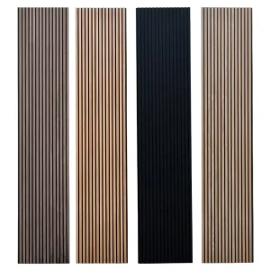 High Performance Acoustic Wood Wall Panel Wooden Wall Wood Slats Acoustic Felt Akupanel Slatted Wall Panels
