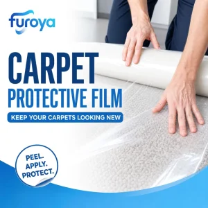 High Performance Greaseproof PE Carpet Protective Film Machine Grade Soft Transparent for Commercial Residential Floor