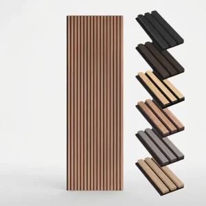 High Performance Waterproof & Fire Resistant Eco MDF Slat Acoustic Panels Modern Design Available in White Black & Grey