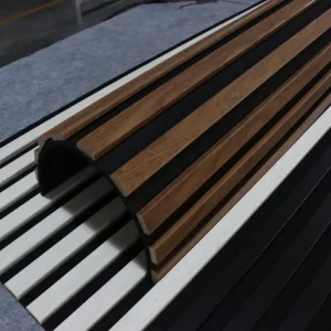High Performance Wood Slat Acoustic Wall Panel Noise Canceling PET Felt Slatwall for Podcasting Room Studio Wall Decor