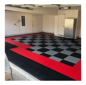 High Quality Anti Slip PP Garage Floor Tiles Wear Resistant Workshop Plastic Rubber Tiles Graphic Design Available