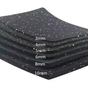 High Quality Black Rubber Gym Flooring Mat Shining Colorful Fitness Gym Mat for Golf for Sports and Exercise