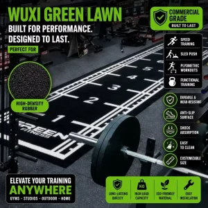 High Quality Durable Artificial Synthetic Black Fitness Gym Turf Indoor Sports Flooring Customized LOGO