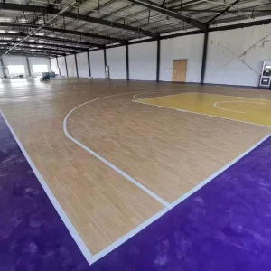 High Quality Fire retaded and Antibacterial Sports Vinyl Flooring for Table Tennis Badminton Volleyball Basketball Venues
