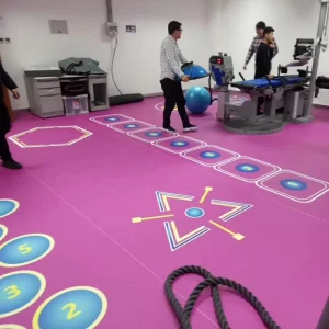 High Quality Indoor Wooden PVC Gym Modern Vinyl Flooring 1.8m WPU for Tennis Floor Sport Indoor Activity Graphic Design