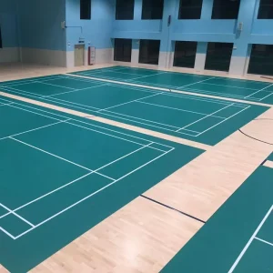 High Quality Modern Adhesive Anti Slip Waterproof Eco Friendly Portable Badminton Court PVC Vinyl Graphic Design
