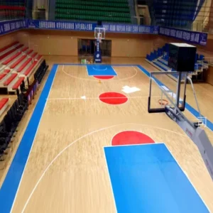 High Quality Modular Wooden Basketball Court Floor 22mm Thick Wear resistant and Durable Indoor Sports Floor