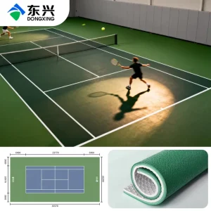 High Quality Plastic Indoor PVC Tennis Flooring Roll Eco Friendly Shock Absorption Multi Purpose 4.5mm 5mm 8mm
