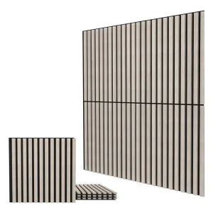 High Quality Soundproof Wall Panels MDF Akupanel 60×60 Wood Slatted Wall Acoustic Felt Panels for Interior Wall and Ceiling