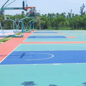 High-Rebound Interlocking Plastic Flooring for Outdoor Basketball Training Courts