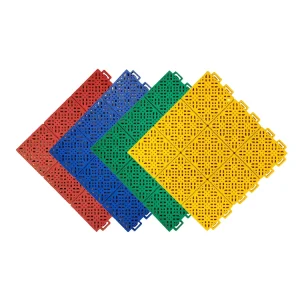 High-Strength Waterproof PP Interlocking Tennis Court Sports Flooring Tiles 30.48 x 30.48 cm