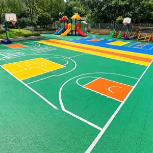 High Wear Resistance Load-bearing Sports Tiles Easy to Install Interlocking Sports Floor for Outdoor Activity Zones