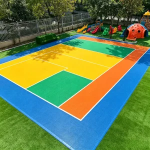High-Wear-Resistance Sports Vinyl Modular Interlocking Flooring for Public Spaces