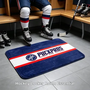 Hockey Dressing Mat, Custom Logo, Non-Slip Rubber Back, Indoor and Outdoor Doormat