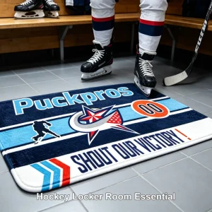 Hockey Dressing Mat Durable Non-Slip Doormat for Hockey Locker Room Home Decor