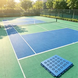 Hollow Modular Pickleball Court Floor Tiles with Water Drainage