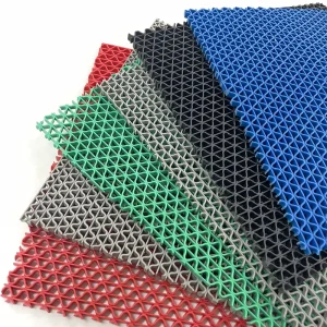 Hollow Pattern PVC Mat Roll Plastic Anti-Slip Drainage Flooring 6mm Factory Price Outdoor Swimming Pool Garage Kitchen