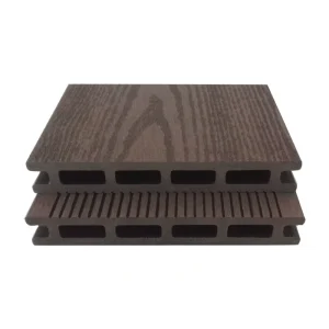 Hollow WPC Decking Board Square Hole Straight Groove Outdoor Waterproof Composite Flooring 140*25mm