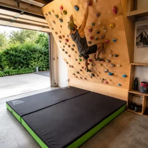 Home Climbing Wall Crash Pad TriZone Foam Landing Mat Modular Velcro Gym Safety Mat Heavy Duty PVC Leather Bouldering Mat Custom