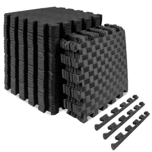 Home Gym Fitness Elastic Shock Absorbing Interlocking Rubber Puzzle Floor Mat