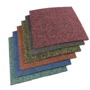 Home Gym Rubber Flooring Mat Tiles with Interlocking Design for Outdoor Use by Supplier