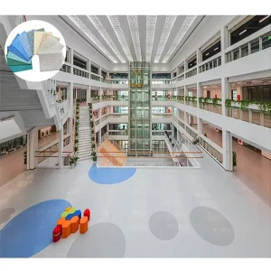 Homogeneous PVC Flooring Modern Wear Resistant Easy maintenance Non Slip Fire Proof Eco Friendly Graphic Commercial Supermarket