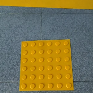 Homogeneous Tactile Square Slip Resistant PVC Durable Eco-friendly 300x300mm Customized Colors Shapes Blind Floor Tiles for Road
