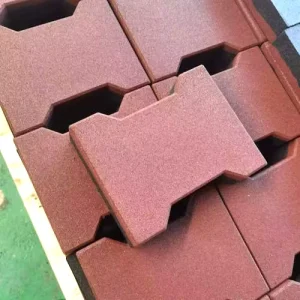Horse Stable Playground Flooring Tiles Racecourse Rubber Paving Rubber Floor Dog Bone Paving Tiles for Garden and Car Road