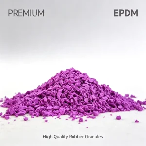 Hot Pink Anti-Slip EPDM Rubber Granules, 0.5-4 mm, for Indoor and Outdoor Playgrounds