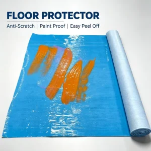 Hotmelt Self-Stick Felt Floor Protector Mat, Waterproof Breathable White Non-Woven Film