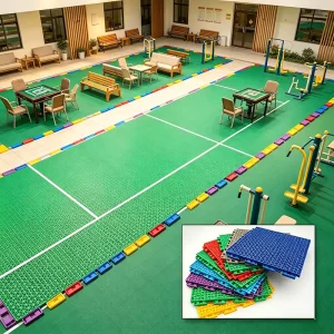 Household Interlocking Plastic Floor Easy Snap Install Private Garden Play Mini Floor Tile