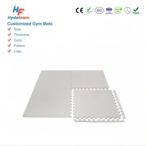 Hydefoam EVA Gym Flooring Mats High Impact Resistance Sound Insulation Waterproof Eco Friendly Custom Logo Packaging
