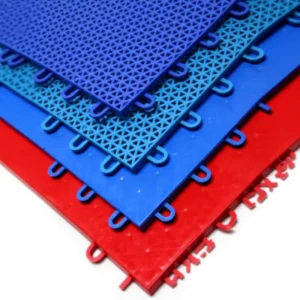 I 02 Indoor Futsal Court Sports Flooring Interlocking Sport Court Tiles Light Blue Grey White