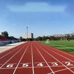 IAAF-Certified Full PU Running Track, High-Elasticity 400-Meter Track for Professional Sports Fields
