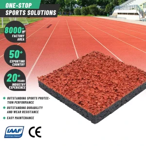 IAAF-Certified PU EPDM Rubber 13mm Sandwich System Tartan Track for School Stadiums
