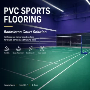 ITTF Approved 100% Virgin PVC Anti Slip Eco Friendly Table Tennis Court Volleyball Basketball Court Flooring