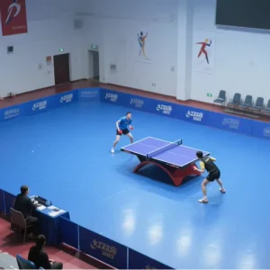 ITTF Approved Professional Indoor Table Tennis PVC Plastic Floor Mat Sport Flooring