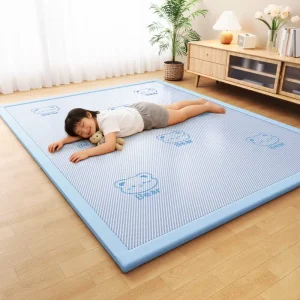 Ice Rattan Cooling Floor Mat Thick Padded Tatami Sleeping Mat Breathable Anti-Slip Summer Floor Sleeping Pad